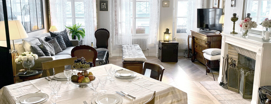 Authentic interior of a traditional Paris apartment