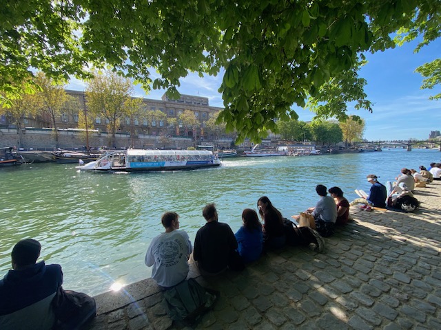 Walking near Île Saint-Louis in central Paris